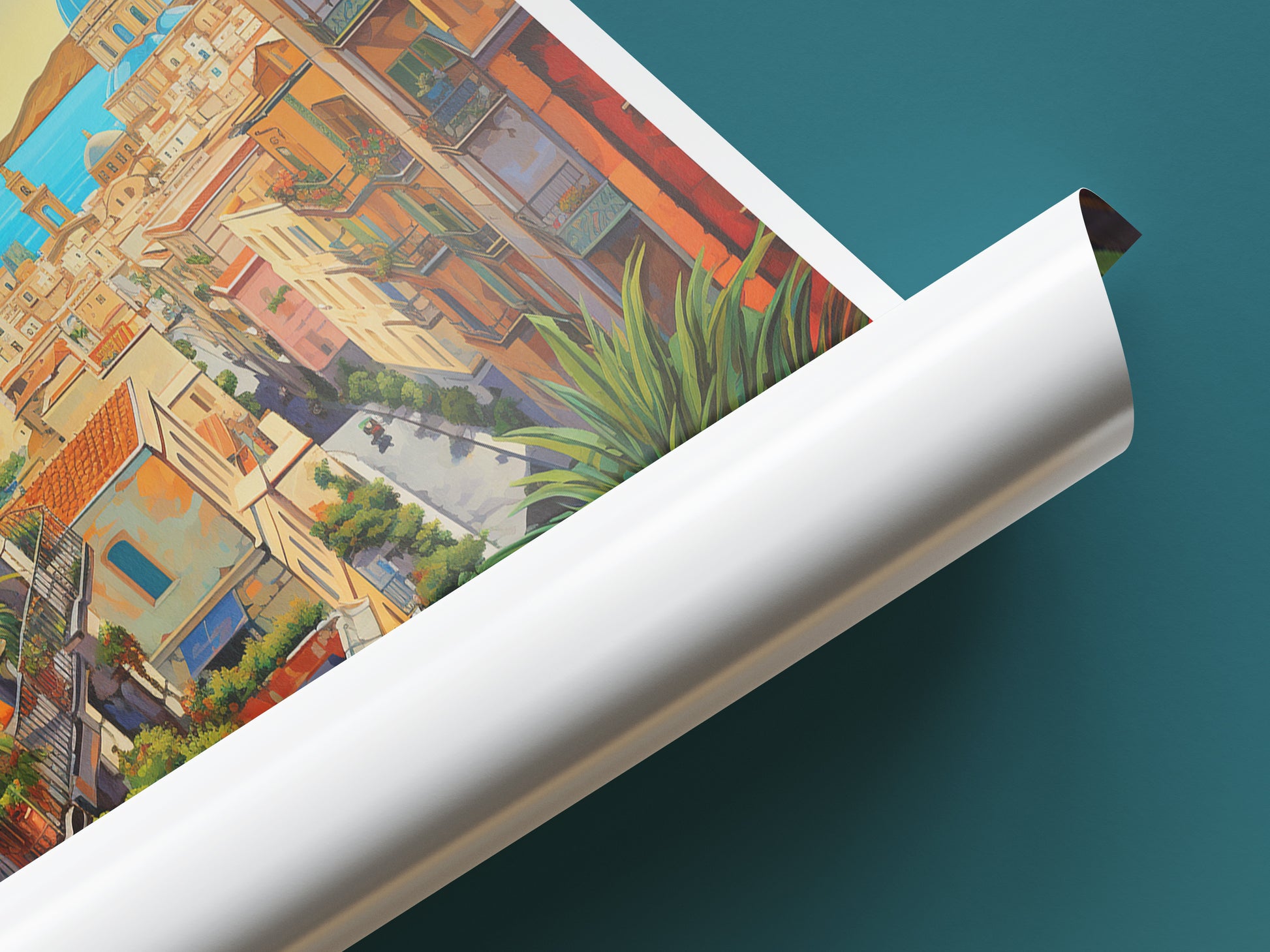 palermo travel poster tube italy