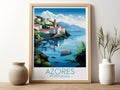 azores travel poster for kitchen portugal