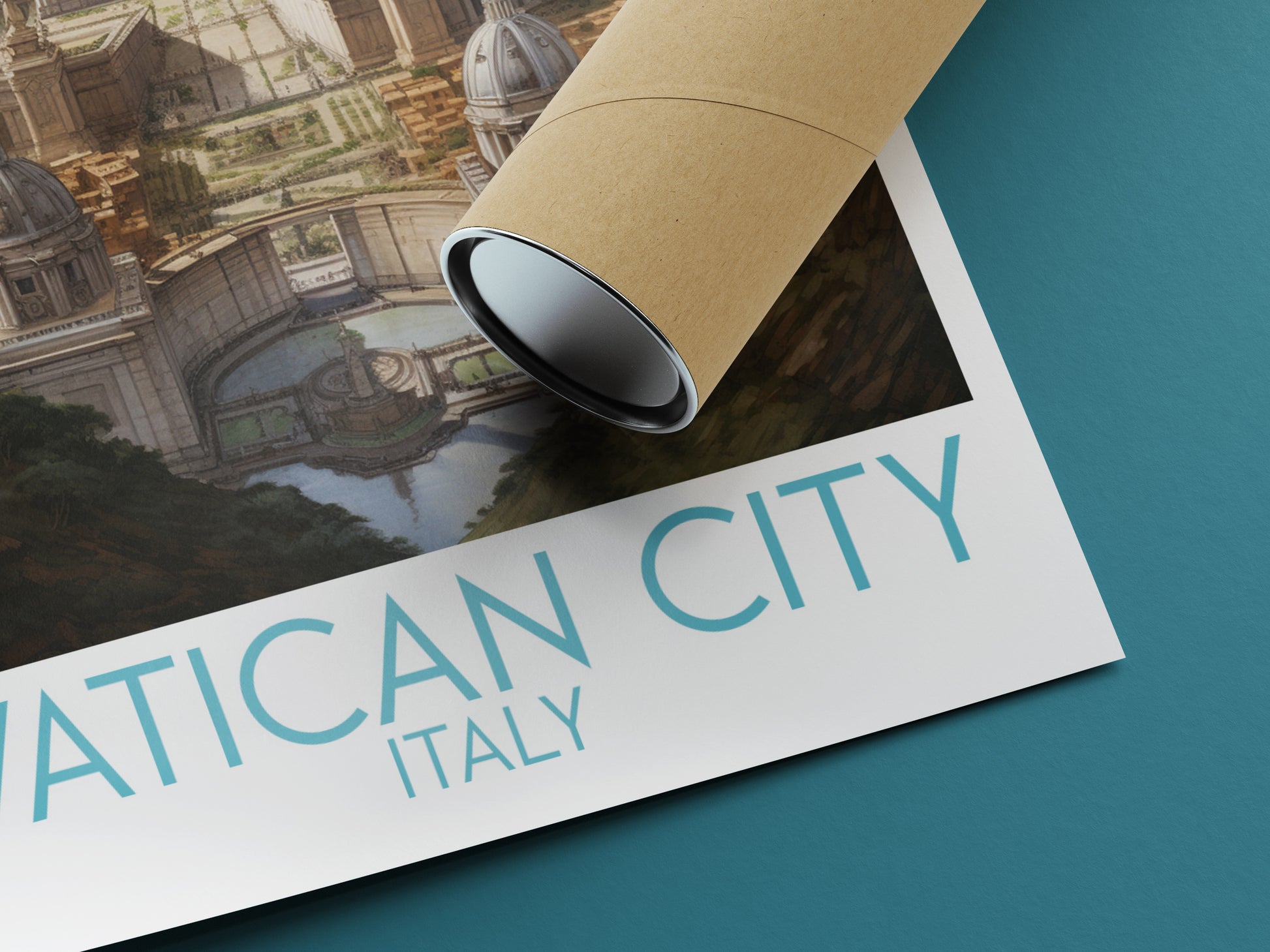 vatican city travel poster rolled italy