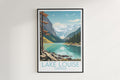 lake louise travel poster hanged on the wall canada