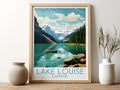 lake louise travel poster for kitchen canada