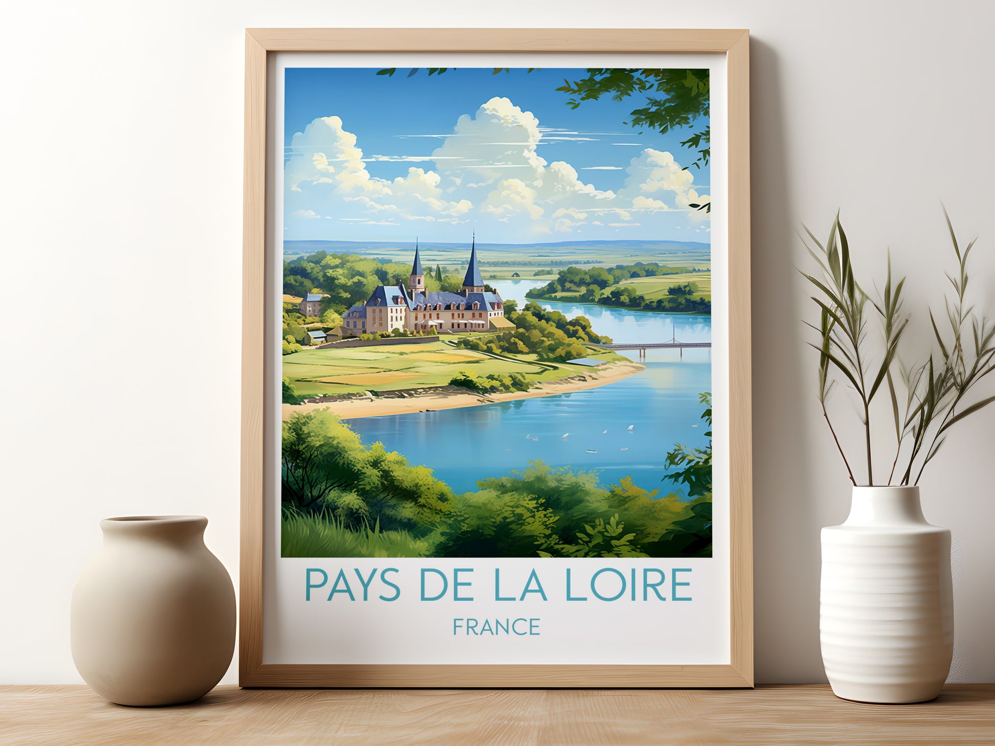 pays de la loire travel poster for kitchen france