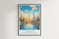 dubai travel poster hanged on the wall united arab emirates