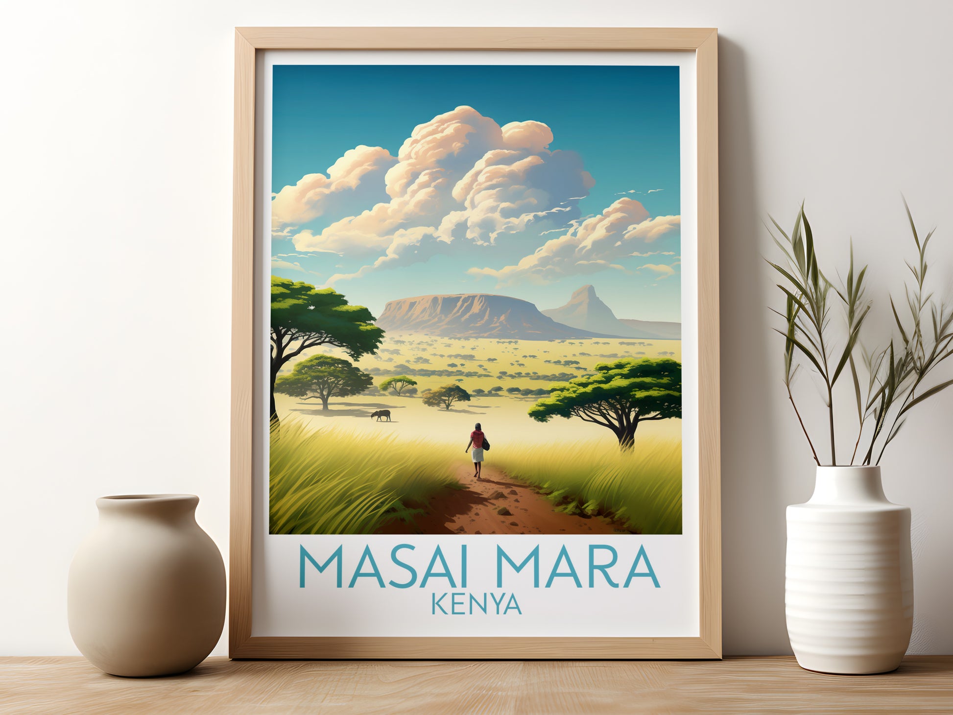 masai mara travel poster for kitchen kenya