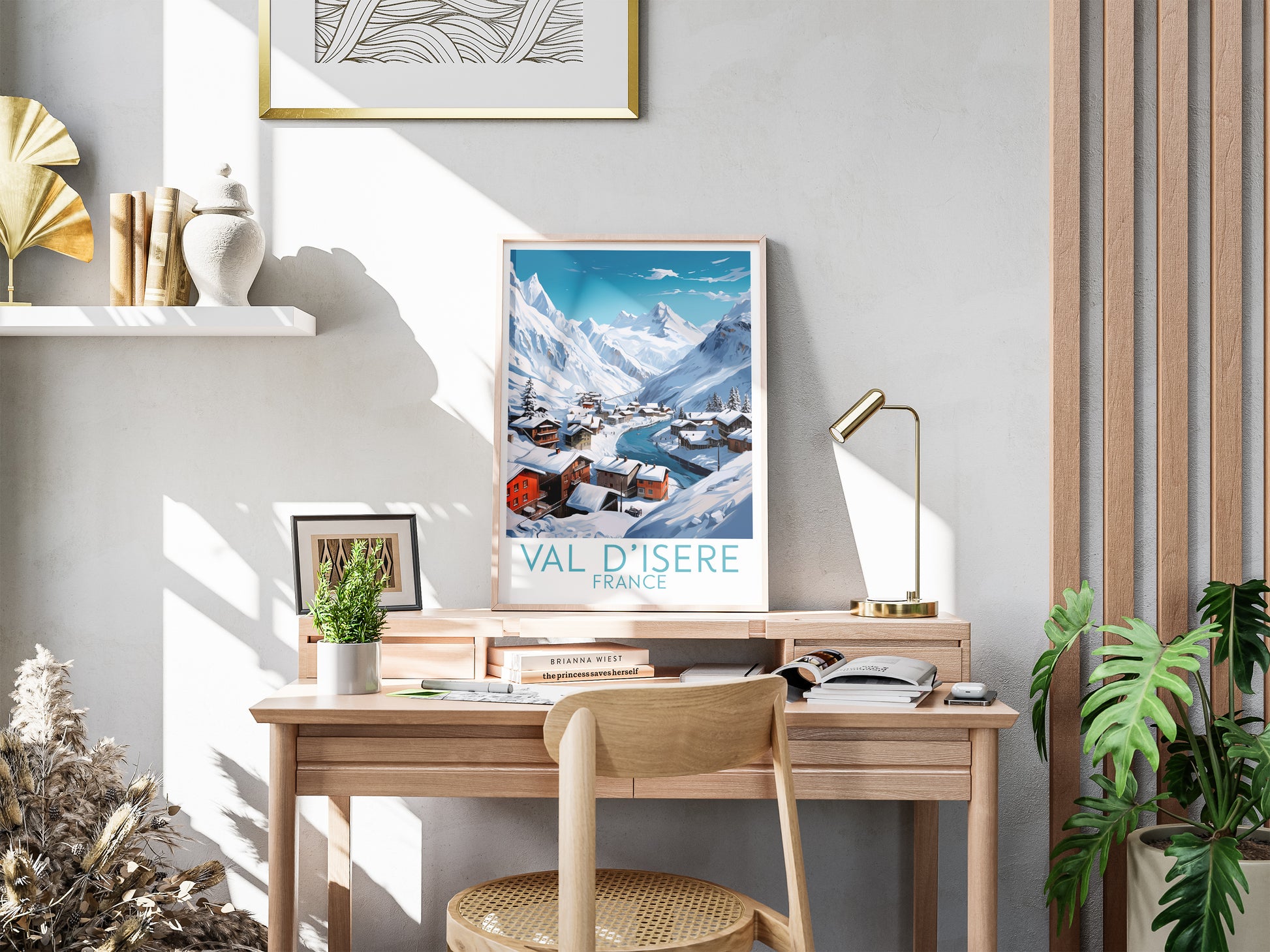 val disere travel poster for desk france