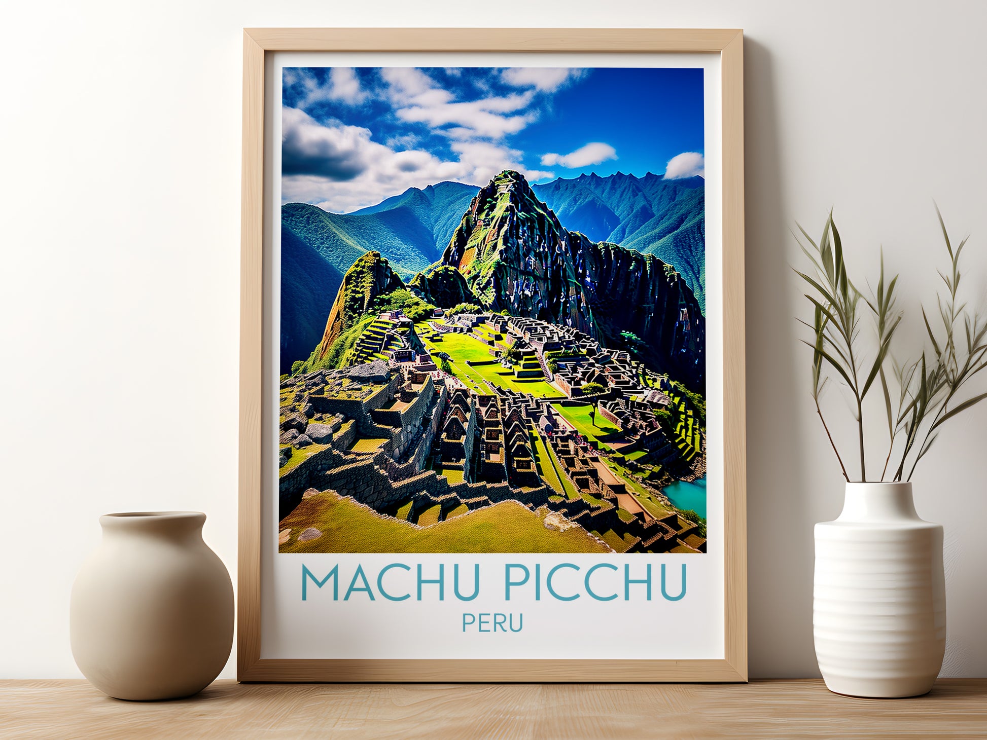 machu picchu travel poster for kitchen peru