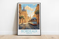 bordeaux travel poster on the ground france