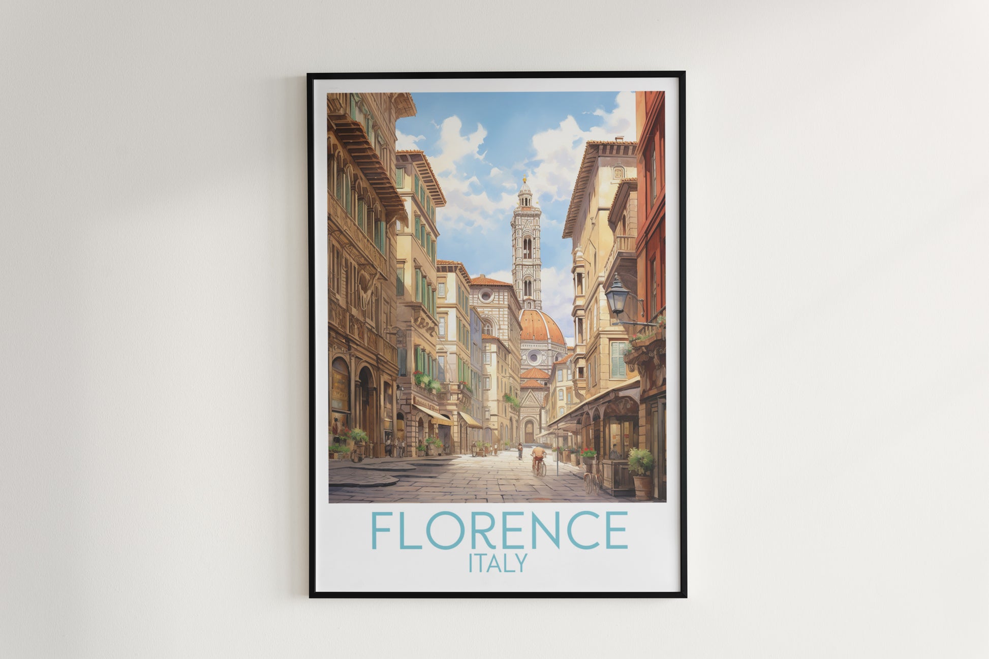 florence travel poster hanged on the wall italy