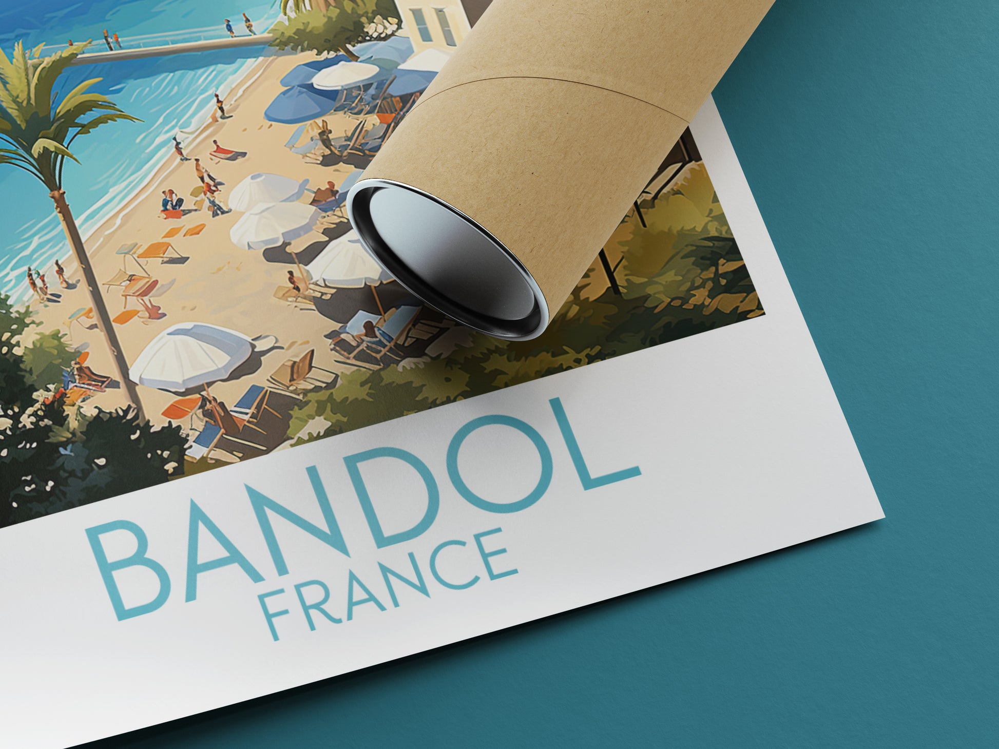 bandol travel poster rolled france