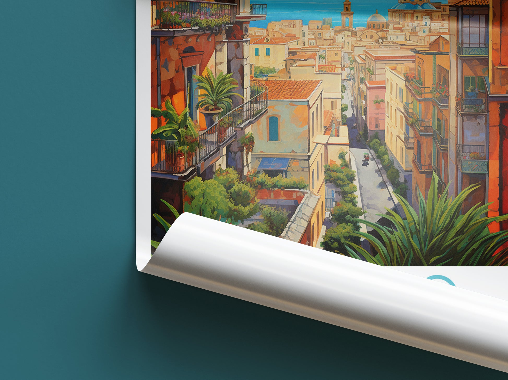 palermo travel poster roll up italy