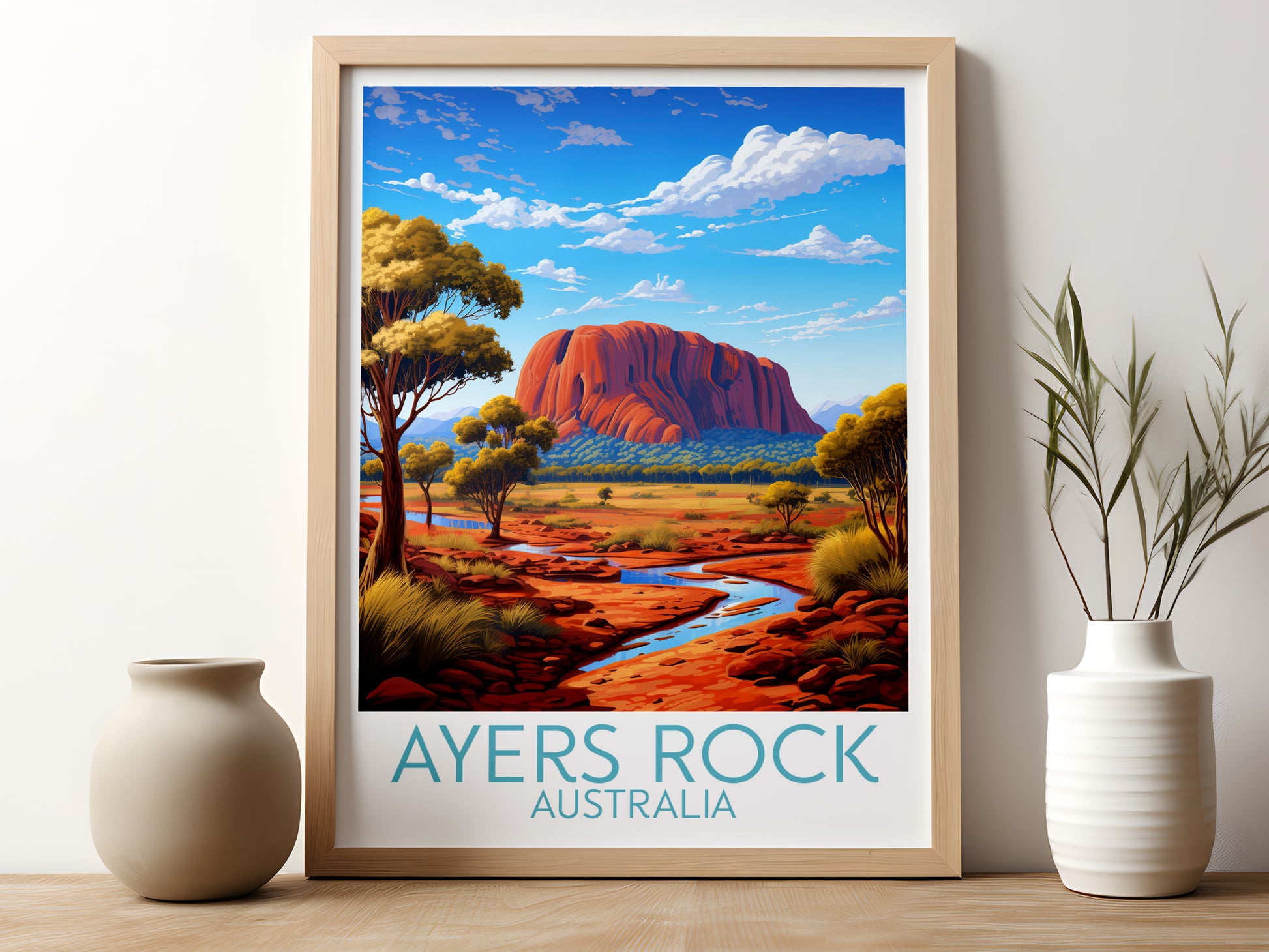 ayers rock travel poster for kitchen australia