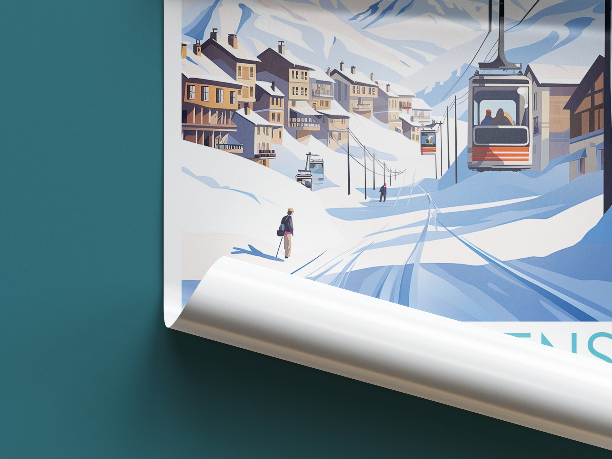 val thorens travel poster roll up france