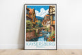 kaysersberg travel poster on the ground france