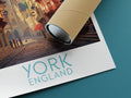 york travel poster rolled england