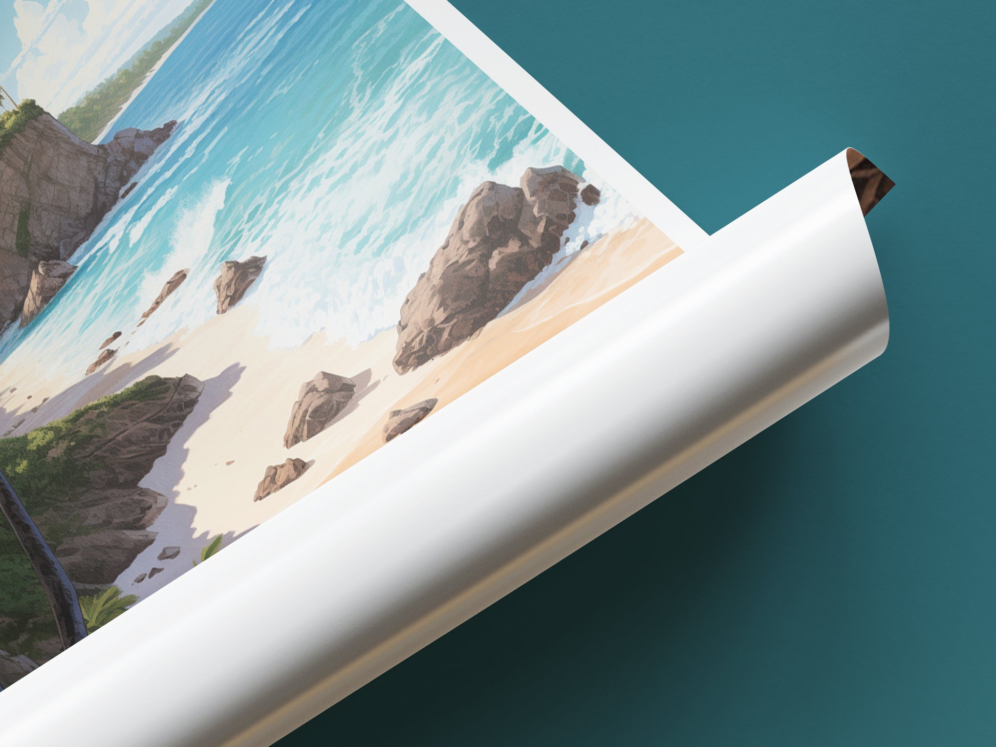 barbados travel poster tube barbados