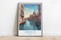 venice travel poster on the ground italy