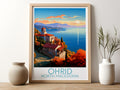 ohrid travel poster for kitchen north macedonia