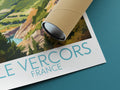 le vercors travel poster rolled france