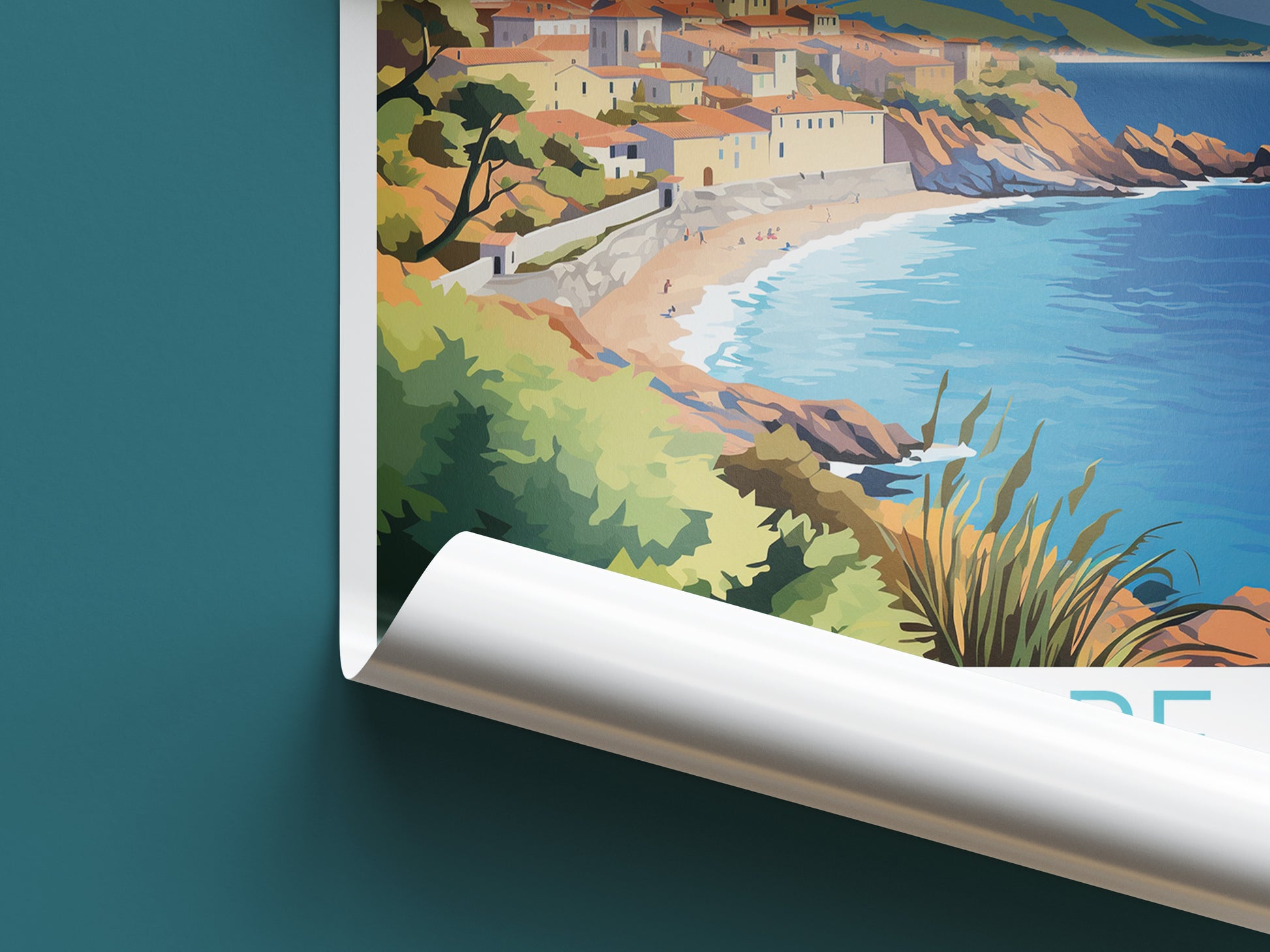 collioure travel poster roll up france