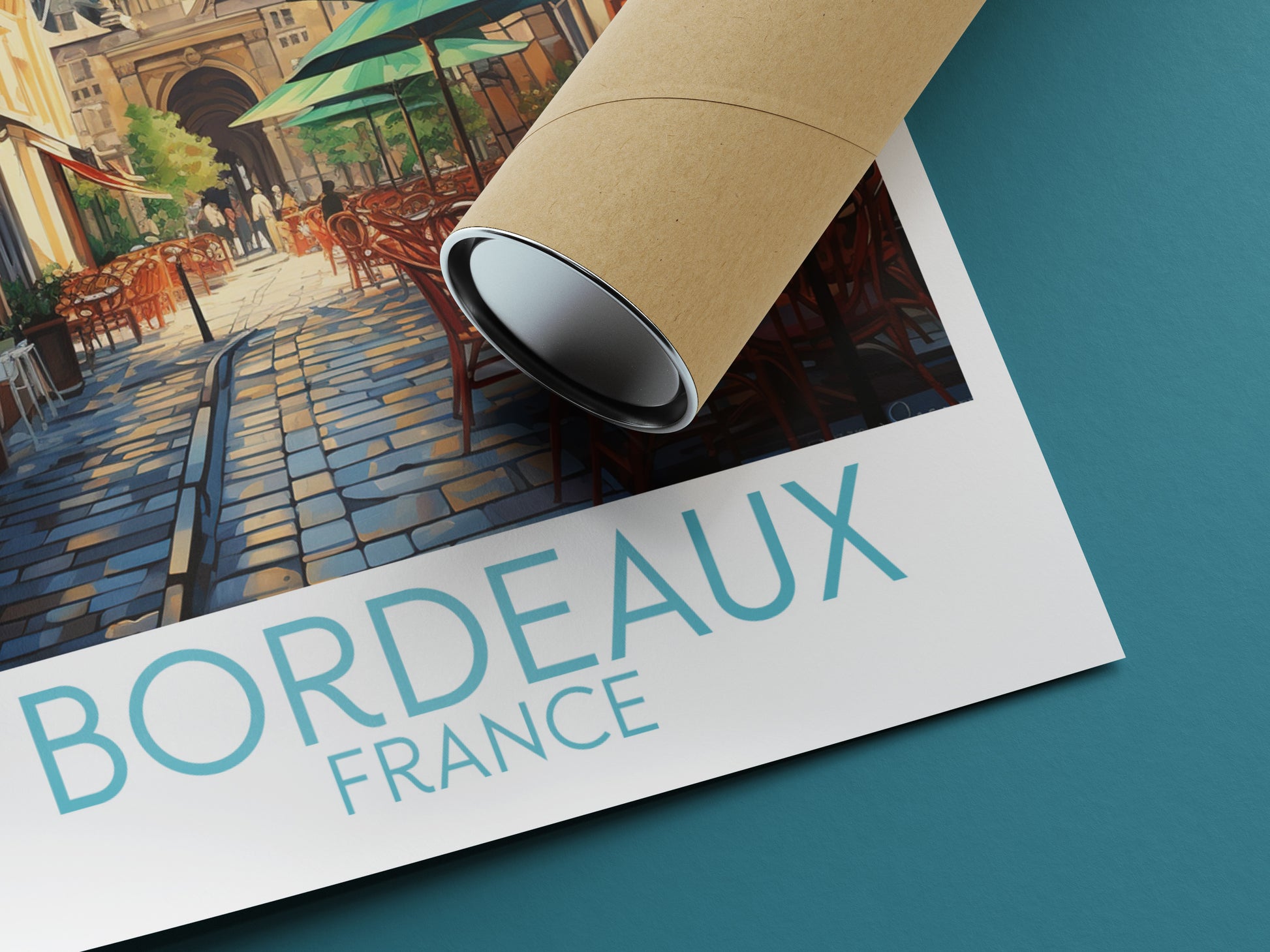 bordeaux travel poster rolled france