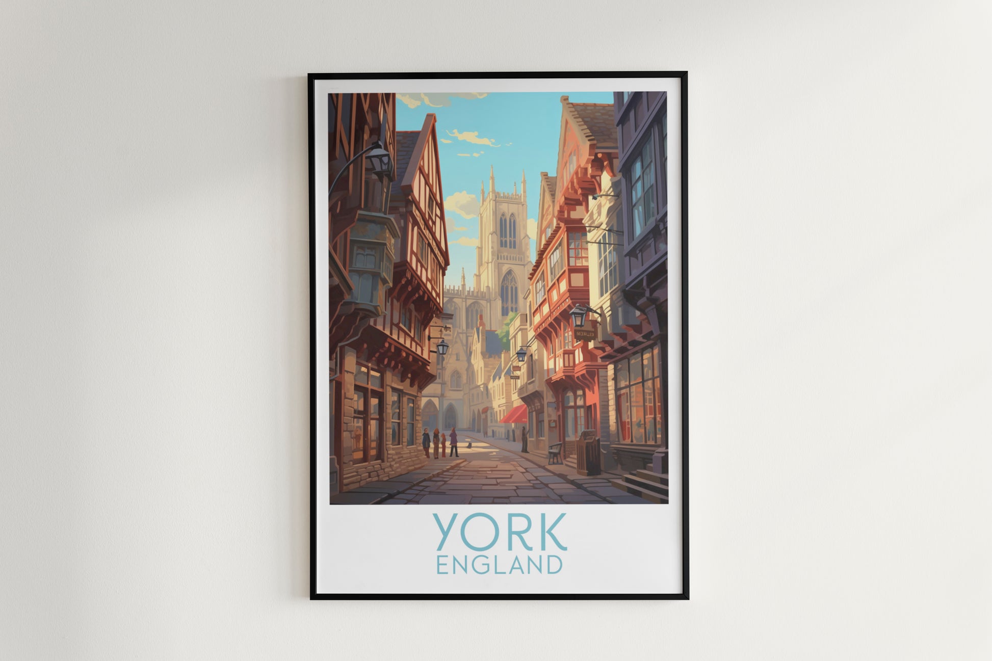 york travel poster hanged on the wall england