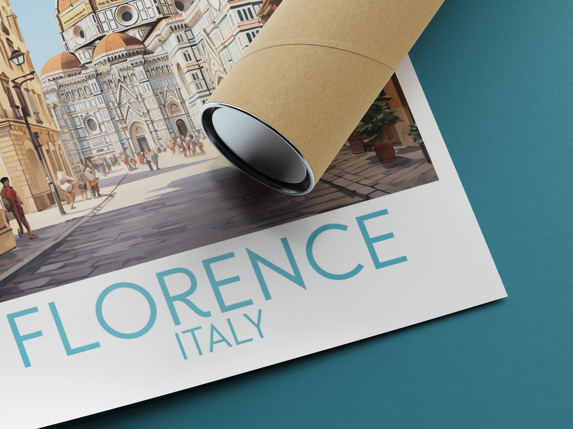 florence travel poster rolled italy