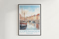 copenhagen travel poster hanged on the wall denmark