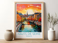 hauts de seine travel poster for kitchen france