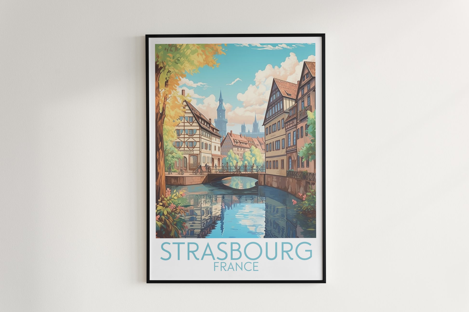 strasbourg travel poster hanged on the wall france