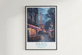 paris travel poster hanged on the wall france