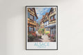 alsace travel poster hanged on the wall france