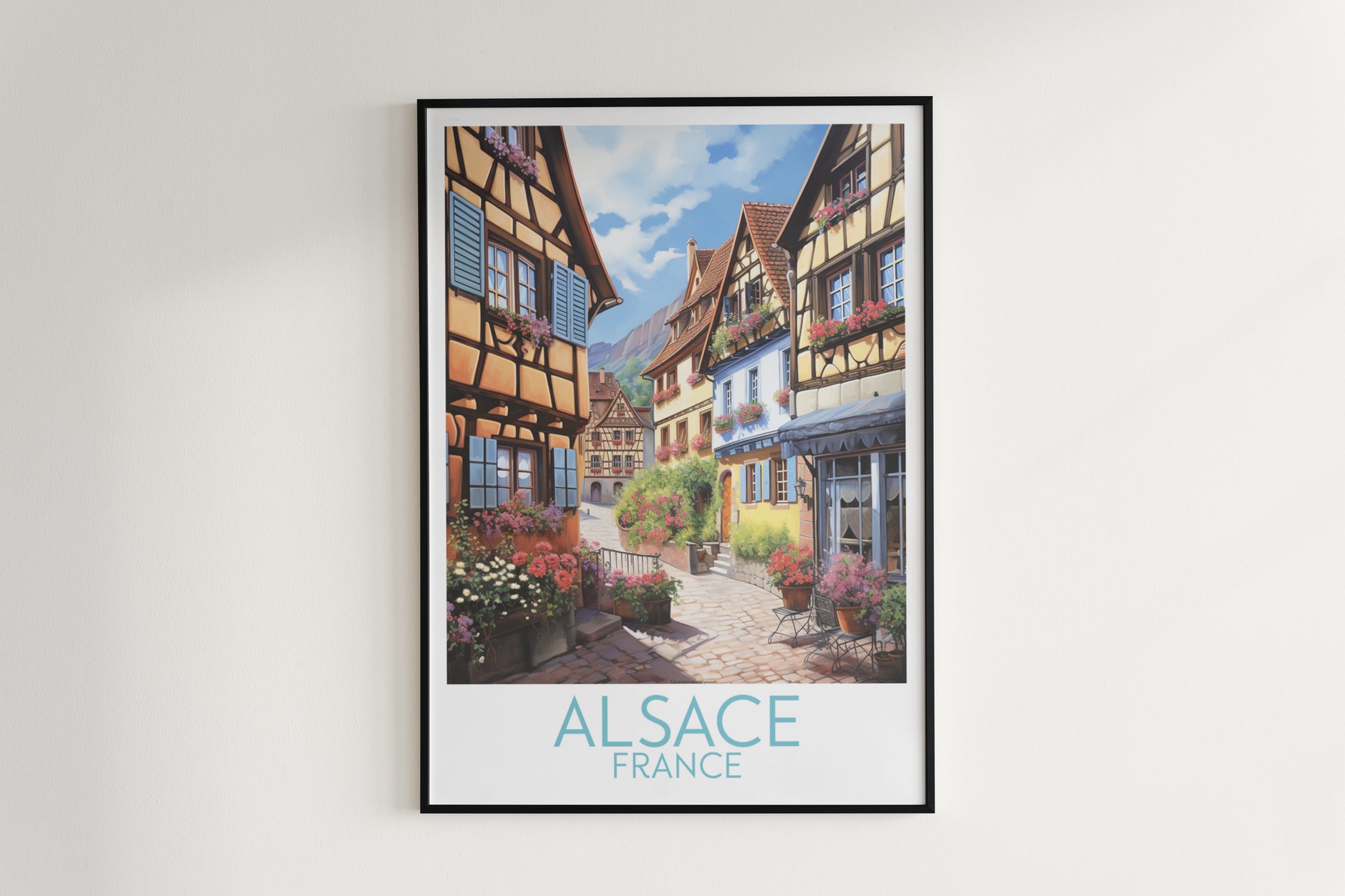 alsace travel poster hanged on the wall france