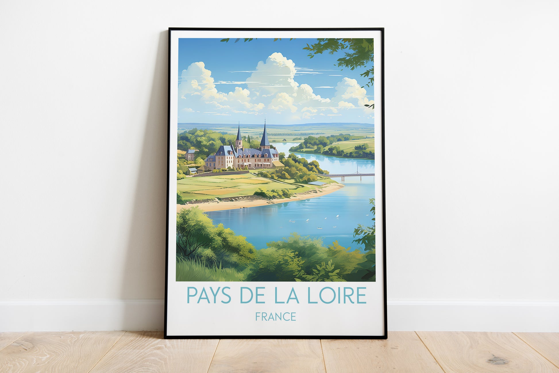 pays de la loire travel poster on the ground france