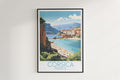 corsica travel poster hanged on the wall france