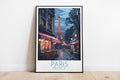 paris travel poster on the ground france