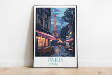 paris travel poster on the ground france