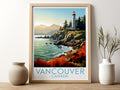 vancouver travel poster for kitchen canada