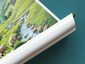 yorkshire dales travel poster tube england