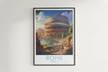 rome travel poster hanged on the wall italy