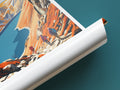 helvellyn travel poster tube lake district