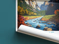 yosemite travel poster roll up united states