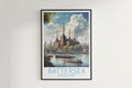 battersea travel poster hanged on the wall england