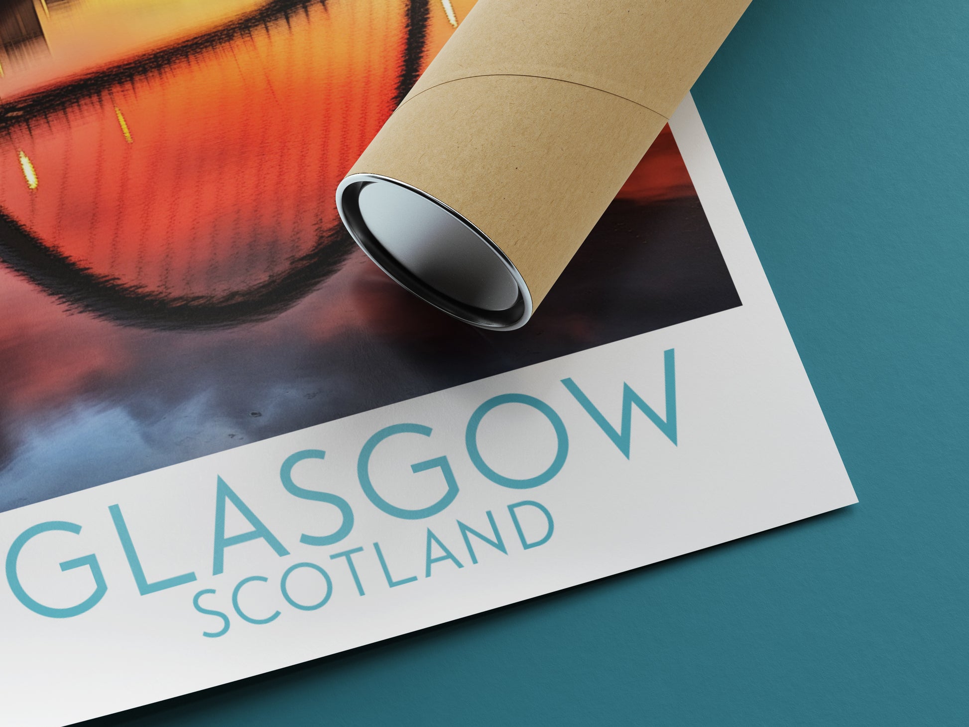 glasgow travel poster rolled scotland