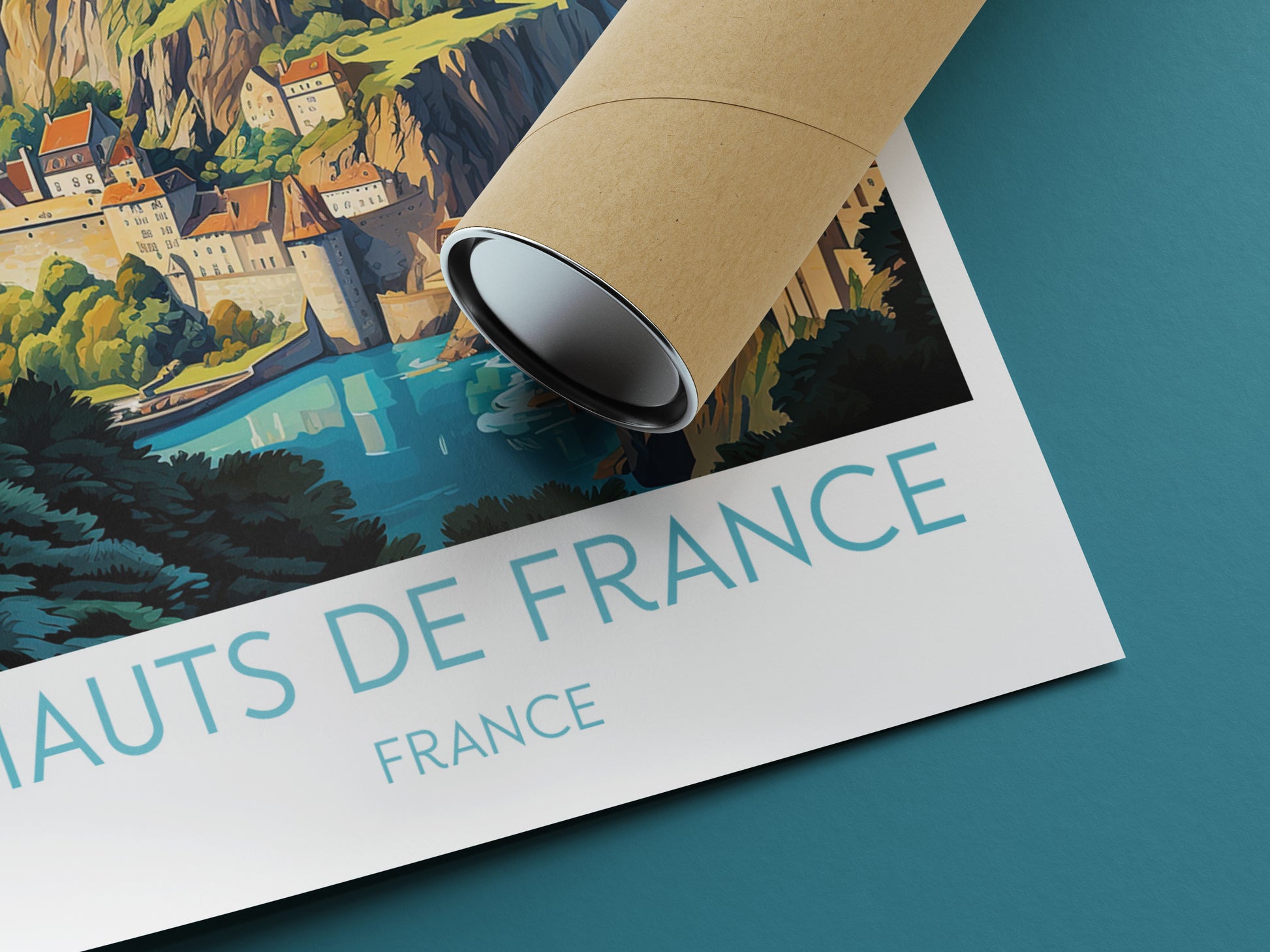 hauts de france travel poster rolled france