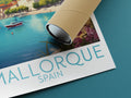 mallorque travel poster rolled spain