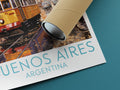 buenos aires travel poster rolled argentina