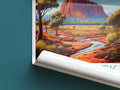 ayers rock travel poster roll up australia