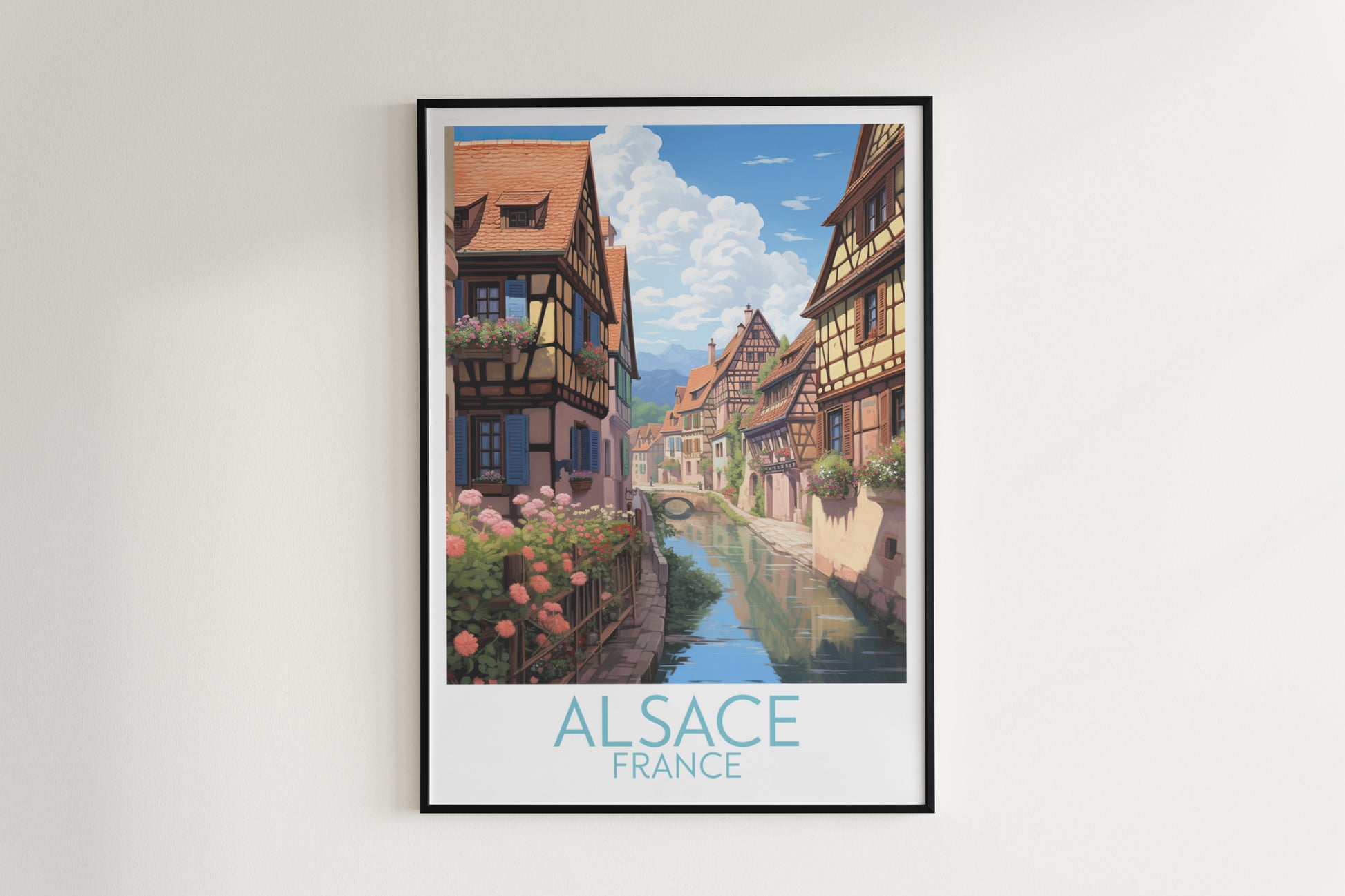 alsace travel poster hanged on the wall france