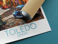 toledo travel poster rolled spain