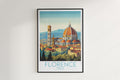 florence travel poster hanged on the wall italy